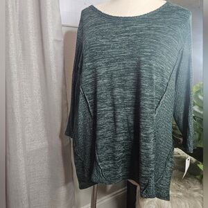 Notations 2X Dark Green Long Sleeve shirt